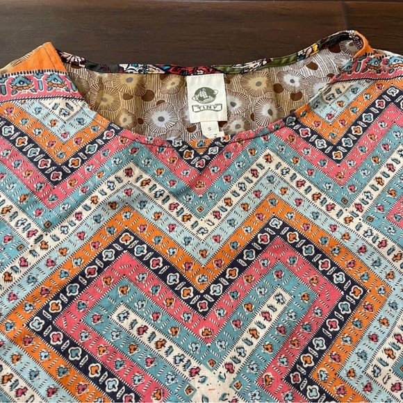 TINY by Anthropologie Women's Boho Floral Chiffon Mini Dress Sz Small - Picture 15 of 15
